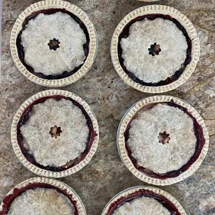 Fruit pies baked to perfection.