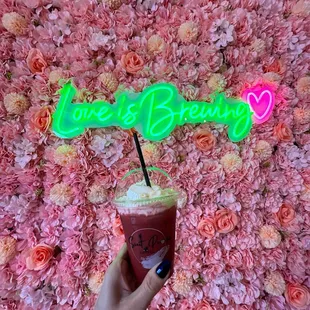 Insta worthy wall - red velvet latte