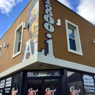 the front of a restaurant