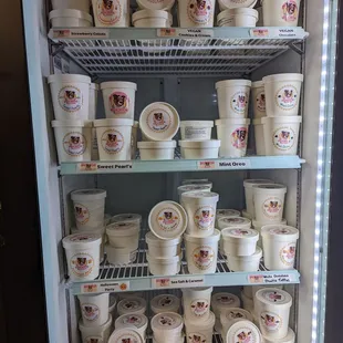 shelves of ice cream