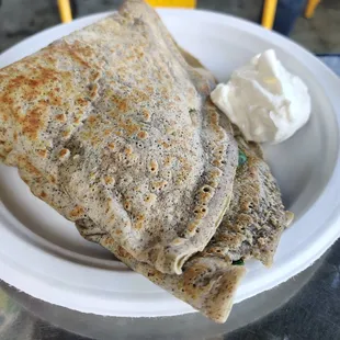 Buckwheat Chicken Artichoke Crepe