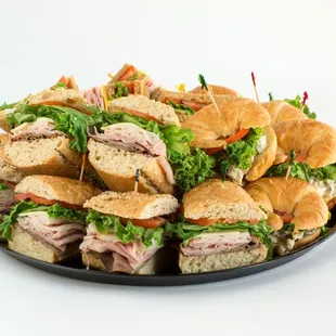 Catering Tray with Club and Chicken Salad Sandwiches