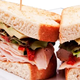 a cut in half sandwich