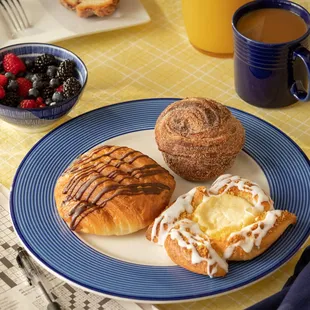 From our light and fluffy hand-laminated pastries to our European-style scones, you're sure to find something to start your day.