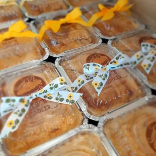 Peach Cobbler Gift Box 12 Mini Pies Individually Wrapped