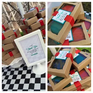 Macaron favors coordinated with party theme