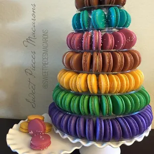 Assorted macaron tree