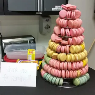 Delicious macarons for volunteers at South Bay Church.  Thanks, Emily.  #HappyEaster