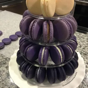 Purple ombre macaron tree