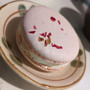 non-routine item: rose petal maracon. Sooo good!!