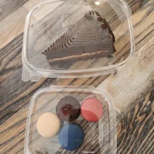 Chocolate cake ...perfect taste of sweetness  Macaron were finished before I got a taste