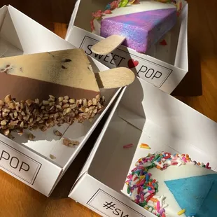a variety of desserts