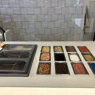 Milk and white chocolate! and toppings!
