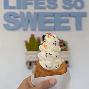 Milk flavor with sprinkles