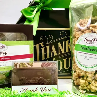 Thank you, Birthday and any occasion gifts made with our artisan treats