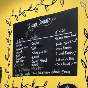 Such great prices for vegan donuts!