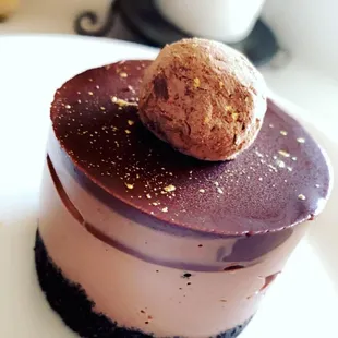a chocolate cake on a plate