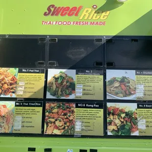 Menu on the truck