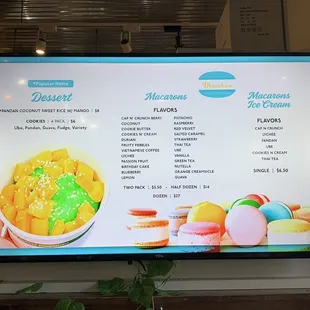 Dessert Menu