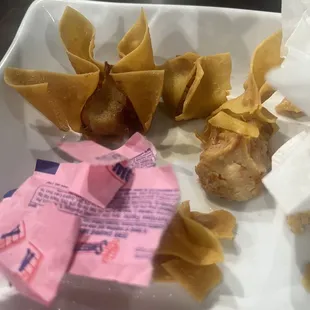 Very hard crab rangoons.