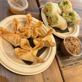 A9. CRAB CREAM CHEESE and A8. FRESH ROLL w/ SHRIMP