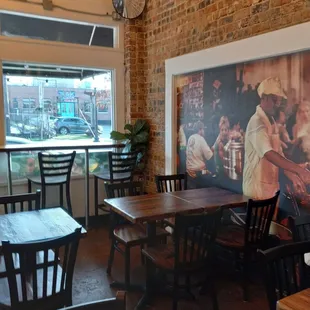 Dining room with view of Davis St.