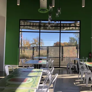 Nice large windows provide natural light inside.