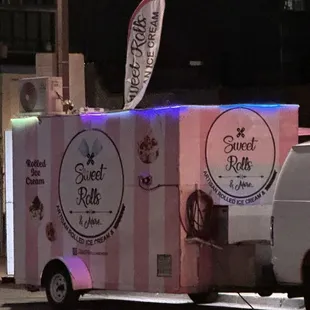 a truck parked on the side of the road