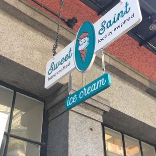 Sweet Saint outdoor sign