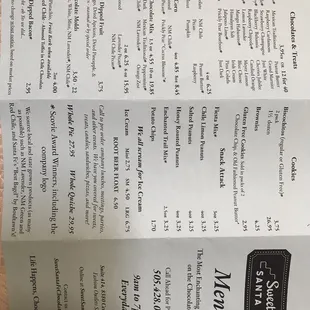 Page 1 menu