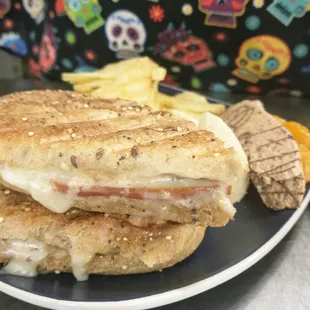 Now serving hot yummy Panini.  Rotating options.
