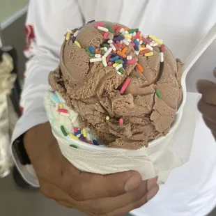 Chocolate Rocker, cookie dough and birthday cake.