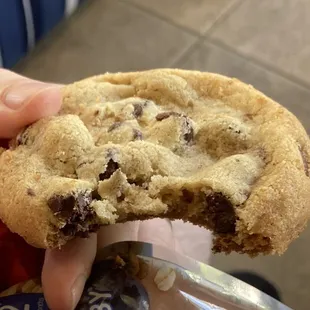 Crisp and gooey chocolate chip cookie