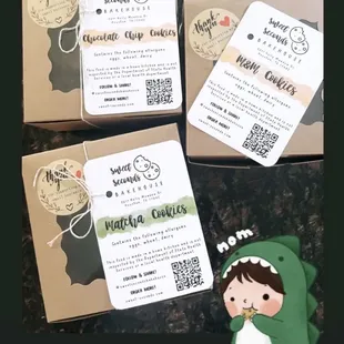 Chocolate chip, m&amp;m, and Matcha cookies