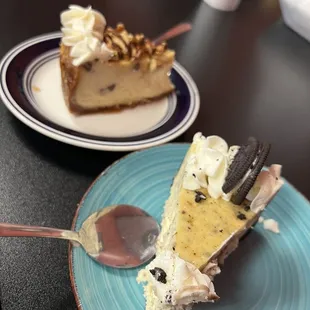 Oreo cheesecake &amp; maple pecan pie