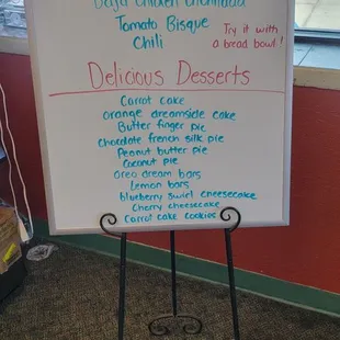 Daily special on marque, on social media, and when you enter the restaurant.