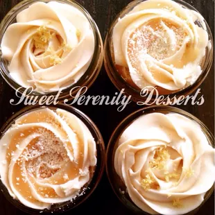 Lemon Velvet w/cream cheese frosting &amp; Lemon Zest White Chocolate with Vanilla Buttercream frosting w/Godiva Chocolate Shavings