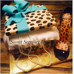 Custom leopard cake