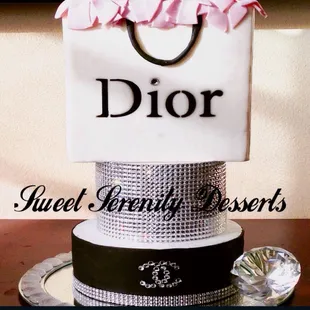 Custom Chanel and Dior cake