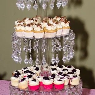 Lance Gross Rocky Rug event in Los Angeles. Cupcake tower display.