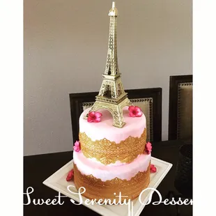 Paris themed cake