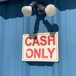 Cash only!