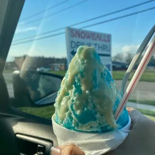 Polar Punch w/ condensed milk. Drive-thru window available.