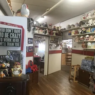 a variety of items on display