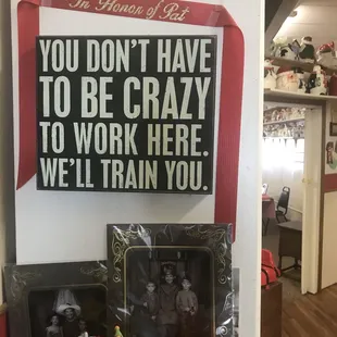 a couple of figurines on display