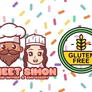 a couple of chefs and a gluten free logo