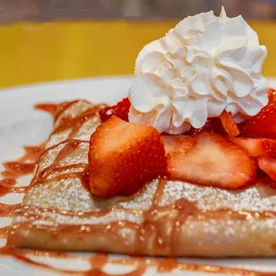 Strawberry crepe