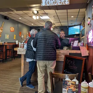 customers at the counter