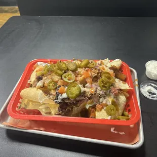 Pulled pork nachos
