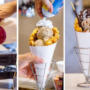 Bubble Waffle Cone made your way!